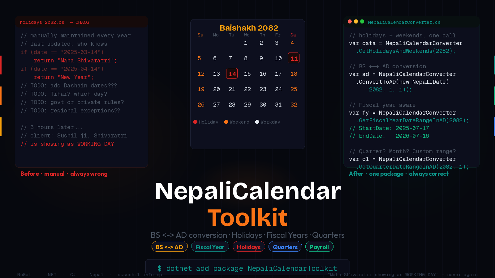 From Nepali Calendar Chaos to Code: Building NepaliCalendarToolkit